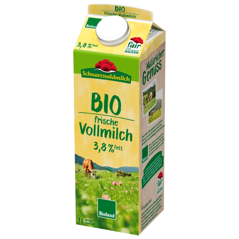 Schwarzwaldmilch Bio Frische Vollmilch 3,8% 1l